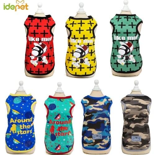 Summer Dog Clothes For Small Dogs Sport Pet Cat Vest Dog Tshirts for dogs Vests Camouflage Puppy Shirt Mascotas Spring Costume