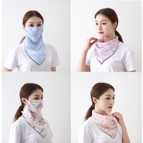 Hot Selling Fashion Women Bandana Sunshade Anti-Ultraviolet Chiffon Fabric Outdoor Riding Neck Protection Face Scarf Bandana