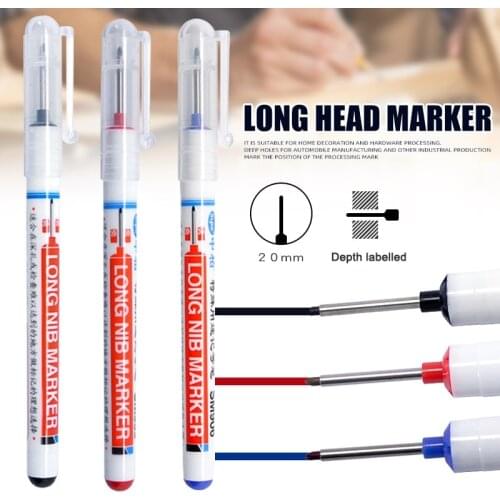 Long Nib Markers Bathroom Hardware Woodworking Decoration Multi-purpose Deep Hole Marker Pens Pen Red/Black/Blue Ink