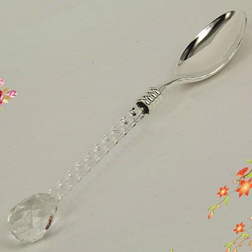Lovely crystal handle small spoon, coffee spoon / teaspoon