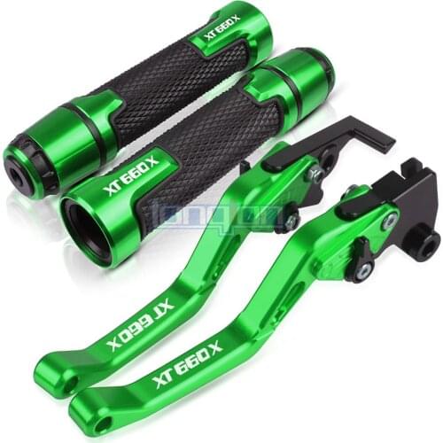 Motorcycle aluminum Accessories Handle Grips Handlebar Short Brake Clutch Lever For YAMAHA XT660X 2004-2016 2006 2007 2008 2009
