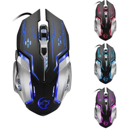 2020 new High quality YWYT G815 6 Buttons Colorful Lights USB Wired Gaming Office Mouse For PUBG CS LOL PC Accessory Fashion