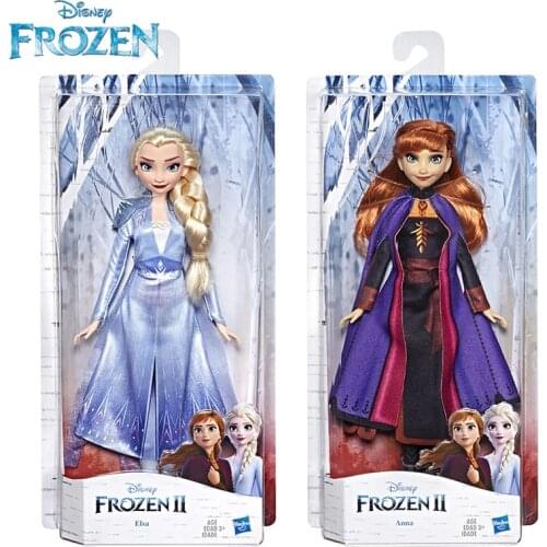 Original Disney Frozen 2 Figurine Princess Anna Elsa Kristoff Action Figures Model with Box for Children Kids Girls Toys Gift
