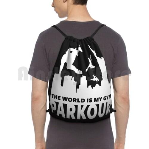 Parkour-- Traceur Backpack Drawstring Bag Riding Climbing Gym Bag Parkour Parkour Parkour Traceur Free Running Topping