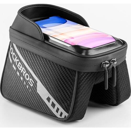 Front Bike Bag Sensitive Touch Screen Reflective 1L Bicycle Bag Double Zipper Separate Storage Bag MTB Bike Accessories