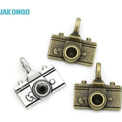 10pcs/lot Antique Silver Bronze Plated Vintage Camera Charms for Jewelry Making DIY Handmade Pendants 22*21mm