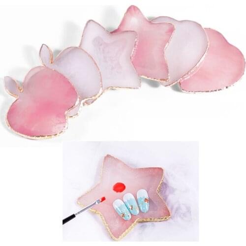 Pink Colors Star Apple Natural Resin Agate Nail Nail Art Gel Polish Color Palette Nail Art Color for Nail Art Tools