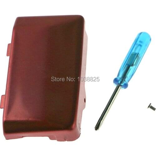 Silver Black Red For GBM For Gameboy Micro Battery Door Cover with screw screwdriver Battery Case
