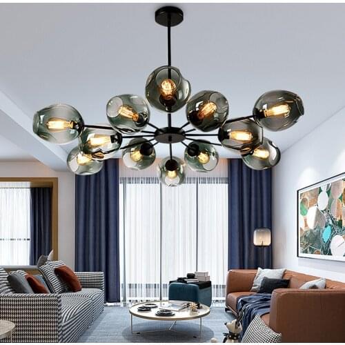 Modern Led Chandelier Nordic Glass Chandelier Living Room Bedroom Interior Decoration Lamp Kitchen Dining Room Lighting Lamp