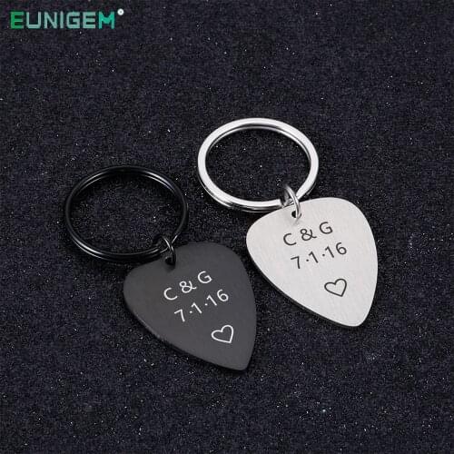 Special Custom Keychain Personalized Initials Names and Date Engraved Customized Products Keyring Couples Love Anniversary Gift