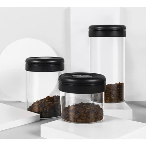 TIMEMORE Glass Container Vacuum Glass Sealed Jar Snacks Tea Coffee Beans Storage Jar Kitchen Storage Glass Jars and Lids