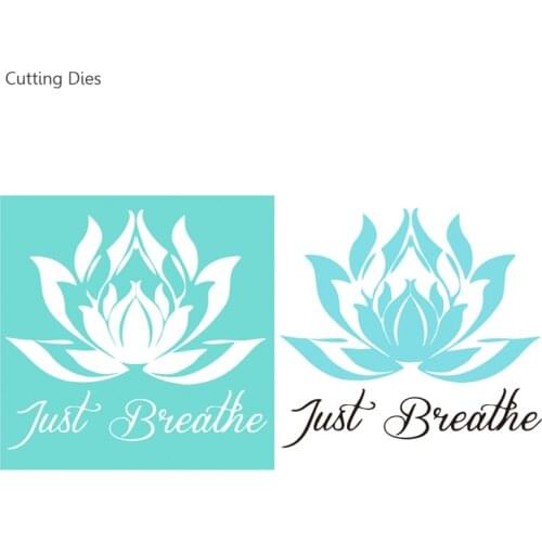 2021 Just Breath Self-Adhesive Silk Screen Printing Stencil Mesh Transfers For T-Shirts Pillows Bags Diy Handmade Crafts