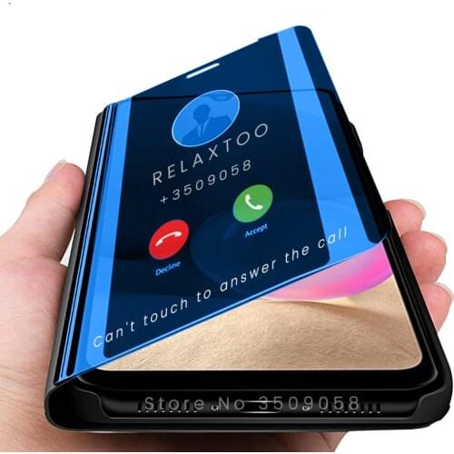 A32 case smart mirror magnetic flip cover for samsung galaxya32 galaxy a32 a 32 4g sm-a325f/dsn 6.4' book stand shockproof coque