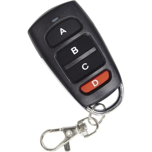 QIACHIP Universal 433mhz DC 12V 4 Button learn RF Relay Transmitter Remote Control Switch For Gate Garage Door Alarm Key Fob Car