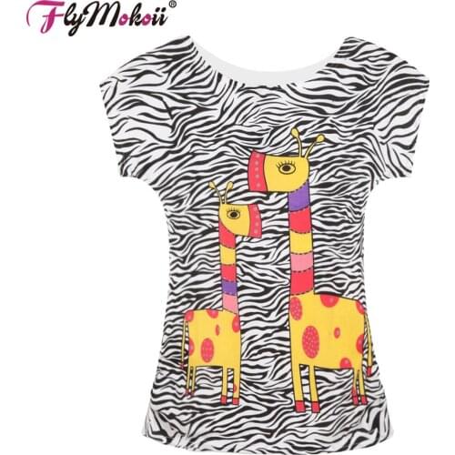 2019 High Quality Spring Summer Cotton T Shirt Women Elastic Loose Woman Tops Casual Short Sleeve Animal Printed T-shirt Women
