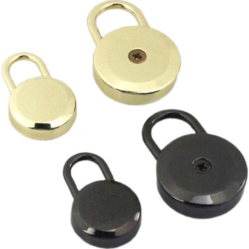 1pcs Fashion Metal Spring Lock Bag Decoration Mini Padlock Suitcase Luggage Box Key Lock Without Key DIY Hardware Accessories