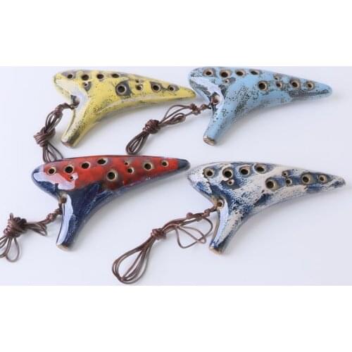 12-Hole Rice-Fired Soldering Ocarina Alto C Tone Beginner Teaching Smooth Ocarina 12-Hole Sound Quality Ocarina