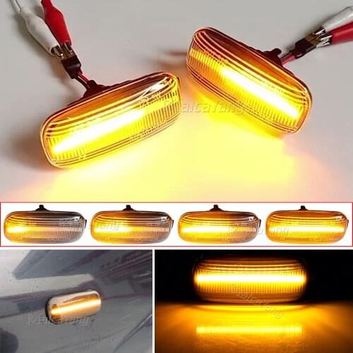 2Pcs Dynamic Turn Signal LED Side Marker Mirror Light Flashing Indicator For Audi A3 S3 8P A4 S4 RS4 B6 B7 B8 A6 S6 RS6 C5 C7