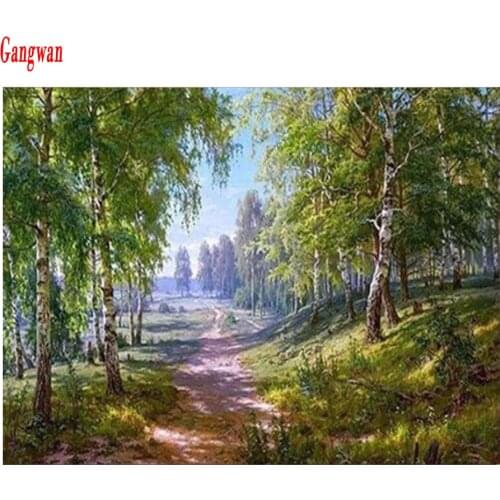 3D diy diamond painting natural landscape wall sticker diamond mosaic cross stitch embroidery diamond embroidery full rhinestone