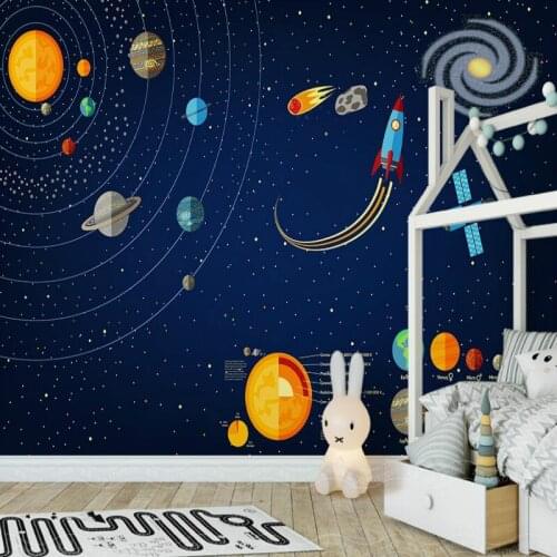 3d wallpaper for childrens room home improvement modern 3D wallpapers Background Wall Painting mural silk paper space universe