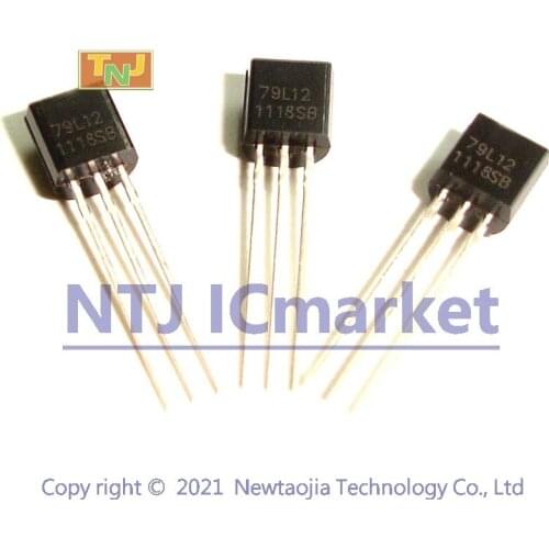 50 PCS 79L12 TO-92 L79L12 LM79L12 100mA Negative-Voltage Regulators Transistor