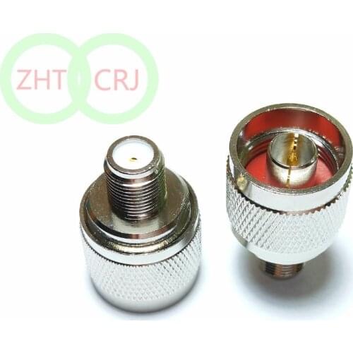 50PCS brass N male plug to F female jack straight RF Coaxial CONNECTOR ADAPTER