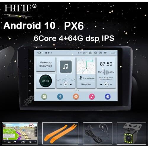 DSP Car Multimedia Player GPS Two Din PX6 Android 10 Automotivo For Mercedes/Benz/GL ML CLASS W164 ML350 ML450 ML500 GL320 Radio
