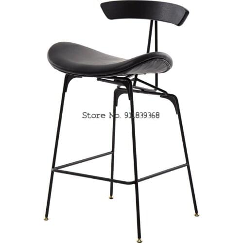 Retro Bar Chair Iron High Stool Nordic Minimalist Bar Chair Modern Minimalist Ant Bar Chair Family Back Chair