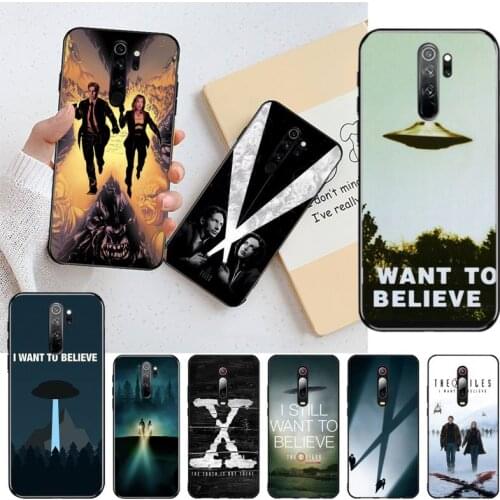 CUTEWANAN The X Files I want to believe Cover Black Soft Shell Phone Case for Redmi 8A Note 9 8 8T 7 6 6A 5 Go Pro Redmi 9 K20