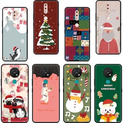 Merry Christmas Year TPU Phone Case For Nokia G10 7.2 5.4 5.3 3.4 1.4 8.3 X10 2.4 2.3 C20 C30 XR20 C3 G20 5G Cover Fundas