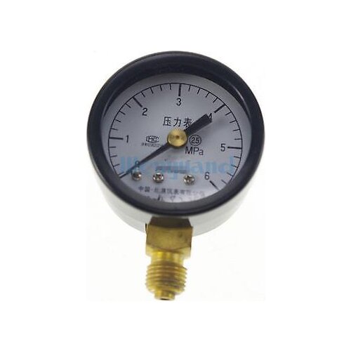 0-6Mpa Measurement Range Y-40 Radial Mount M10x1 Air Compressor Pressure Gauge Dial Diam 40mm Pneumatic Parts
