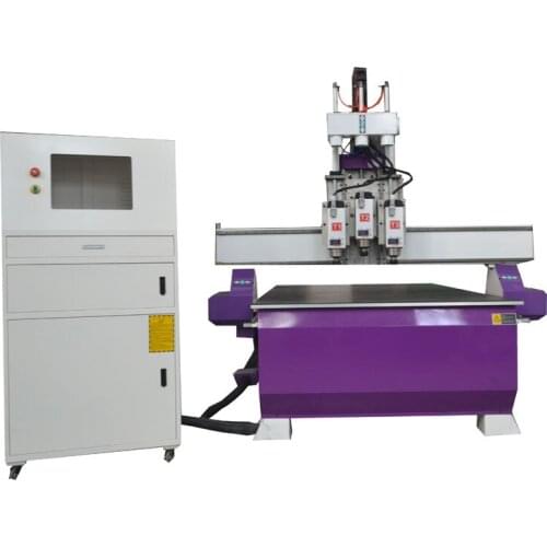 Economic model ATC woodworking router machine pneumatic four heads 1325 furniture making in Jinan