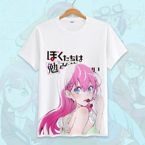 Japanese Anime We Can't Study Cosplay T Shirt Kirisu Mafuyu Cartoon Summer T-Shirt Women/Men Fashion Graphic Top Tee Costume