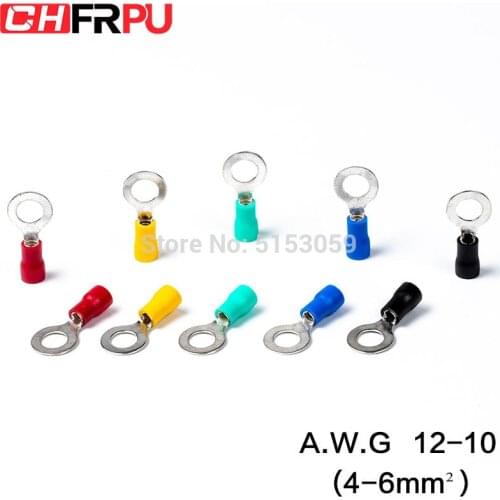 RV series Ring insulated terminal Cable Wire Connector A.W.G 12-10 Electrical Crimp Terminal Wire Connectors