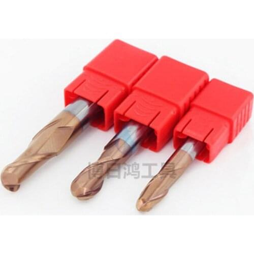 R1.5mm 2 flutes HRC55 Ball Nose End Mill Tungsten high quality Carbide Cutting tool CNC milling cutter Router Bit Milling Tool