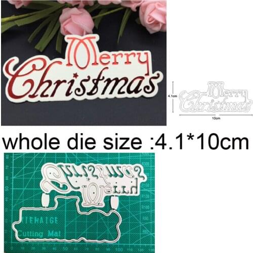 Metal cutting dies cut die mold Letter Merry Christmas decoration Scrapbooking paper craft knife mould blade punch stencils dies