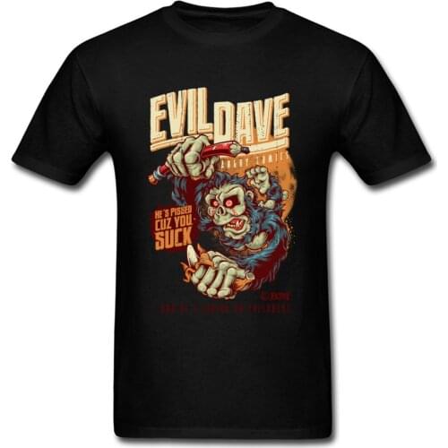 Witchcraft Evil Dave Gorilla Zombie Comic T Shirt The Walking Dead Monkeys Easter Tshirts Funny Hunter Monster Tshirts Men