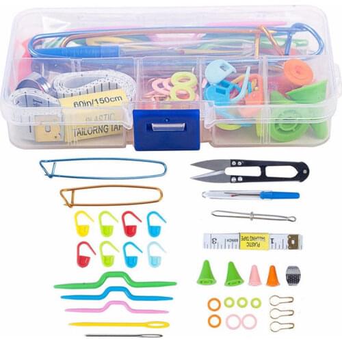 2020 New Useful Ful Knitting Tools Kit Crochet Needle Hook Accessories DIY Knitting Supplies with Case Kids Stuff Knitting Kit