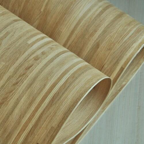 Natural Parquet Wood Veneer Russian Oak Veneer Cross Cut with Fleece Backer