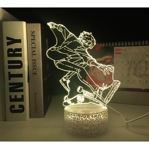 SK8 The Infinity Langa Anime LED White Base Night Light for Bedroom Decor Nightlight Kids Brithday Gift Manga Room 3D Lamp