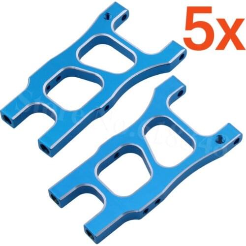 Wholesale 5Pairs/Lot HSP Upgrade Parts 166021 06042 Aluminum Rear Lower Arm For 1/10 RC Car Blue Off Road Buggy 94166 Backwash