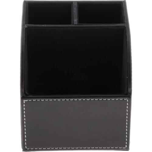 Makeup Brush Eyebrow Eyeliner Case Holder 3 Grid Cosmetic Brushes Organizer