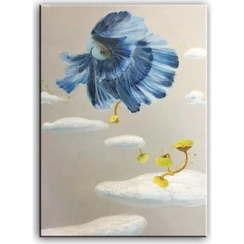 Original oil painting Dancing goldfish painter original paintings decoration painting Custom-made oil painting 16110726