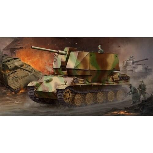 Gifts 1/35 Trumpeter 09531 Flakpanther W/8.8cm Flak 36/37 Anti-Aircraft Tank Model Kit TH18411-SMT2