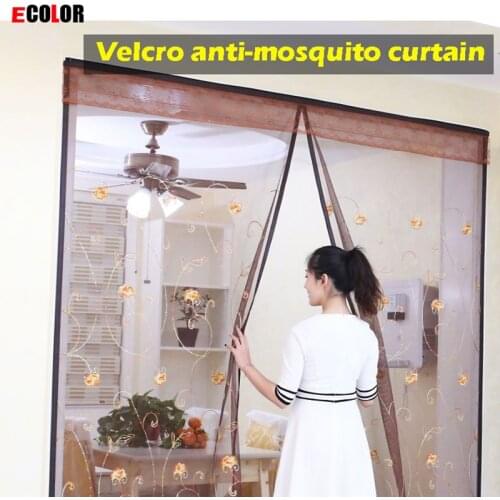 Anti-mosquito door screen mute Velcro anti-mosquito door curtain encryption magnet screen summer bedroom household punch-free