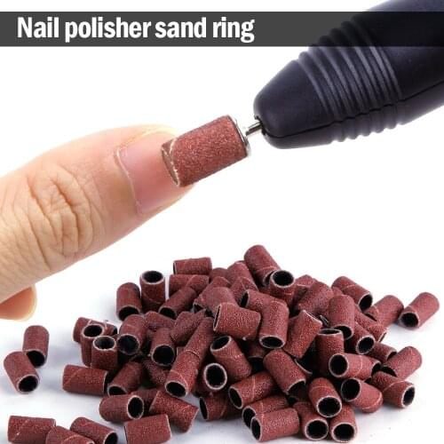 Gel Polish Remover Cutter Sanding Cap Bands Electric Manicure Machine Grit Nail Drill Grinding Bit Files Nail Cutters Tool Set