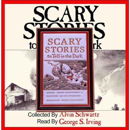 Scary Stories To Tell In The Dark Enamel Pin Sinister Notebook of Stories Halloween Badge Nostalgia 80s Horror Dector