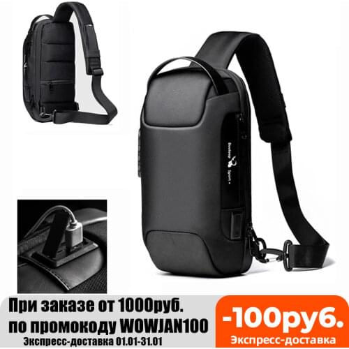SUUTOOP Mens Oxford Multifunction Waterproof Shoulder Bag Travel Anti-theft Crossbody Messenger Sling Chest Bags Pack For Male