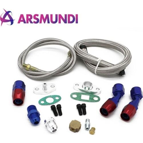 T3 T4 TO4E T61 T60 T70 Turbo Oil Feed Line kit Oil Return Line Oil Drain Line Kit