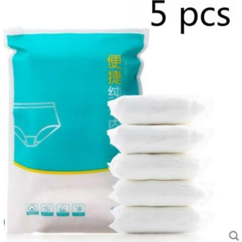 5 Pcs/batch Disposable Cotton Underwear Hotel Sauna Foot Bath Beauty Travel Disposable Underwear Pregnant Women Panties